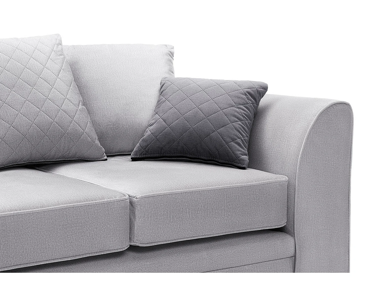 Chicago Velvet 2 Seater Sofa in Light Grey