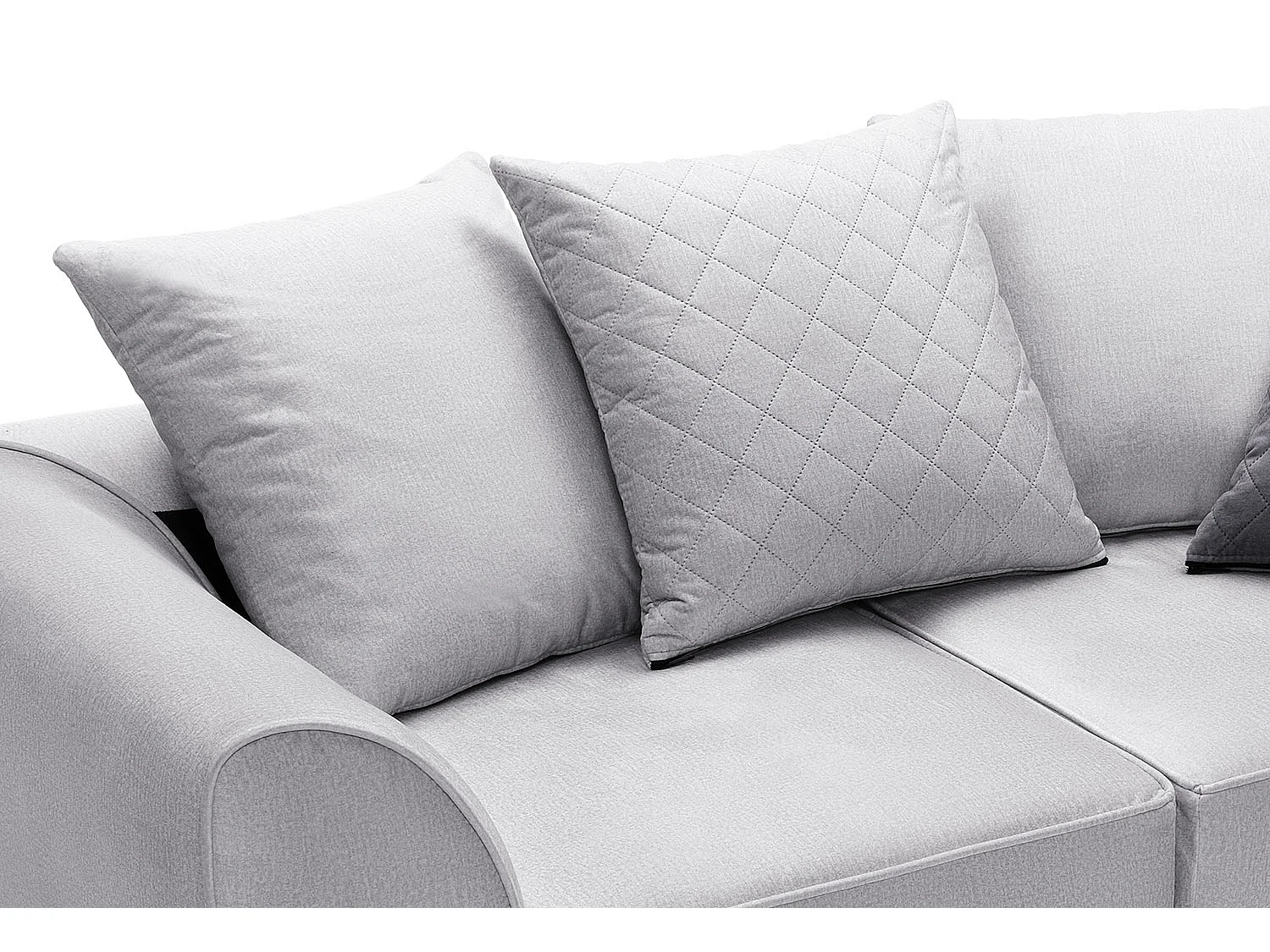 Chicago Velvet 2 Seater Sofa in Light Grey