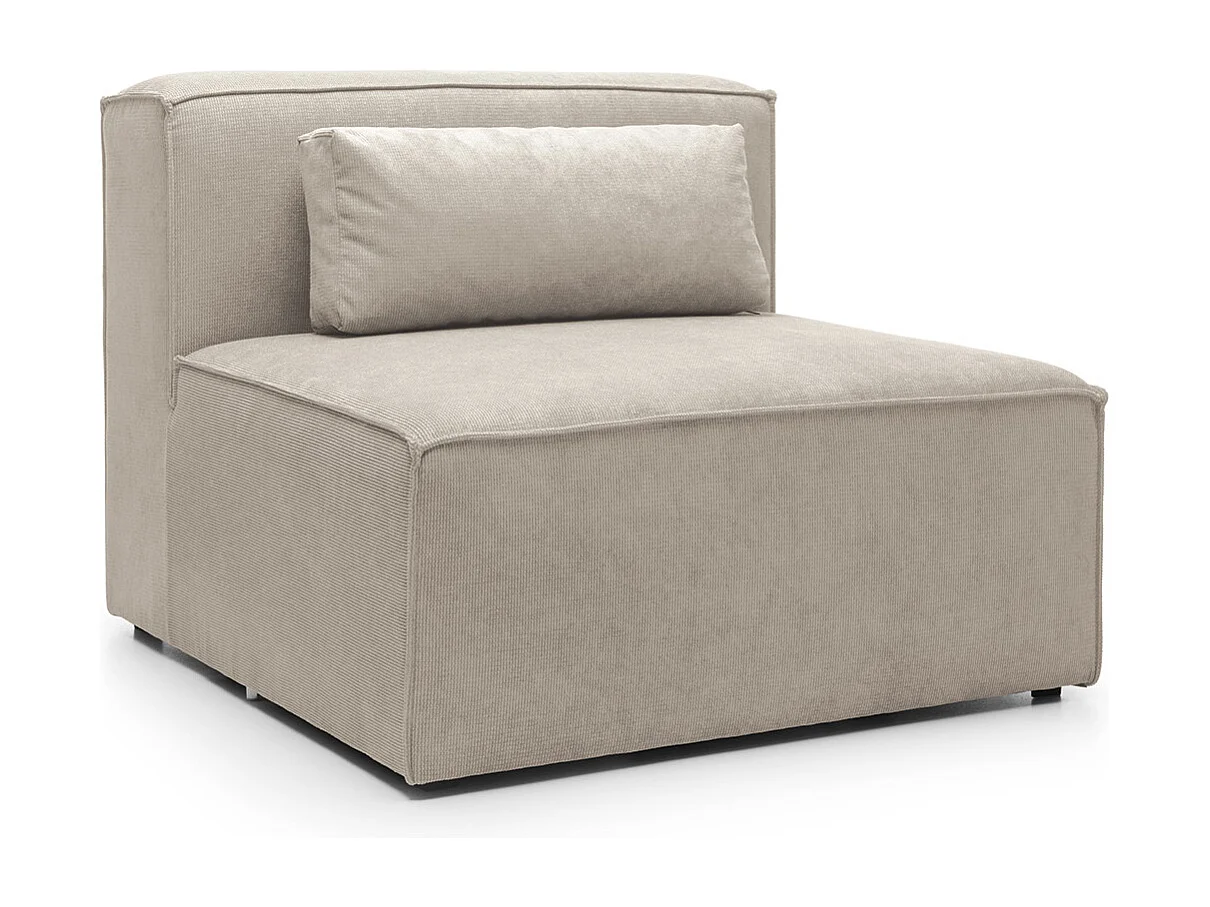 Doris Reversible Single Seat in Beige with High-Density Foam