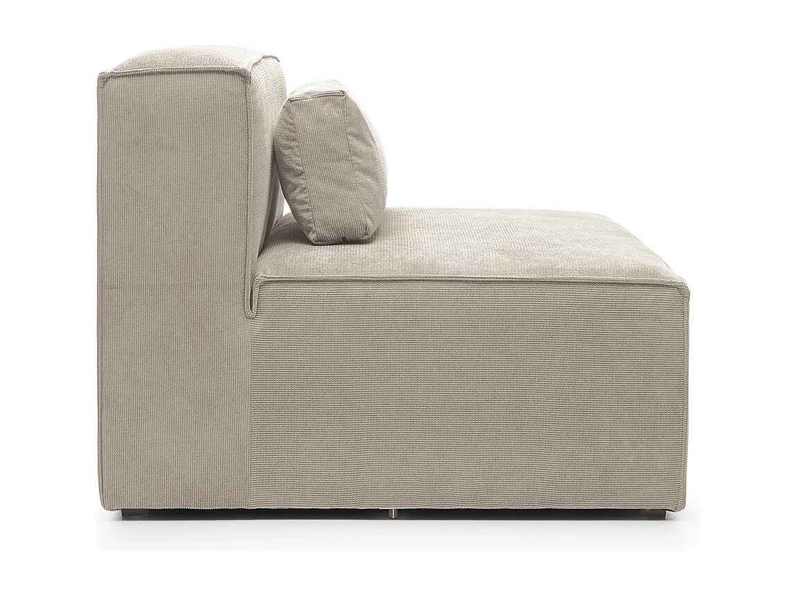 Doris Reversible Single Seat in Beige with High-Density Foam