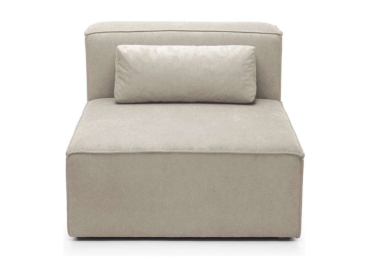 Doris Reversible Single Seat in Beige with High-Density Foam