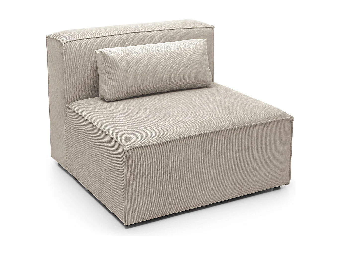 Doris Reversible Single Seat in Beige with High-Density Foam