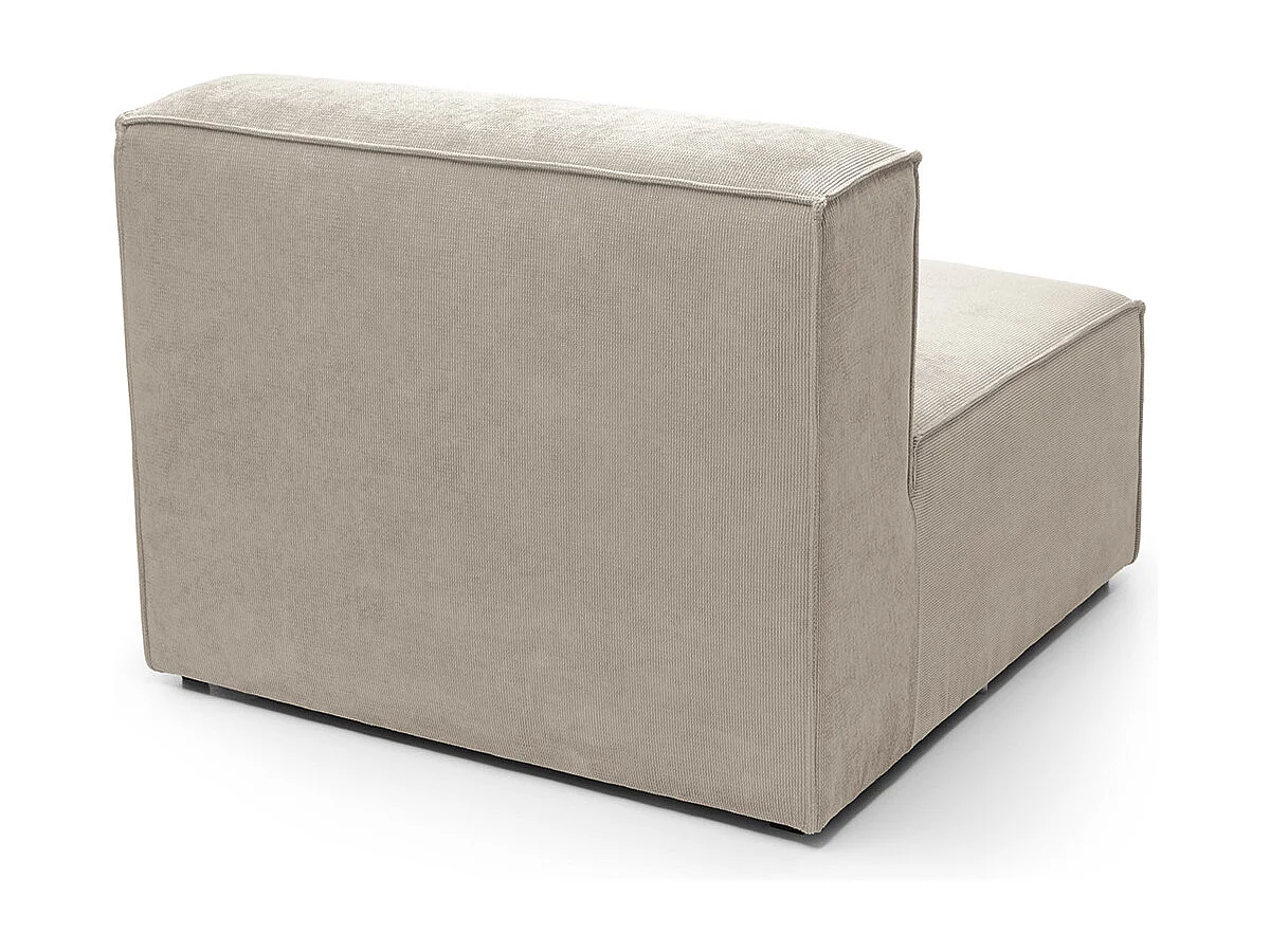 Doris Reversible Single Seat in Beige with High-Density Foam