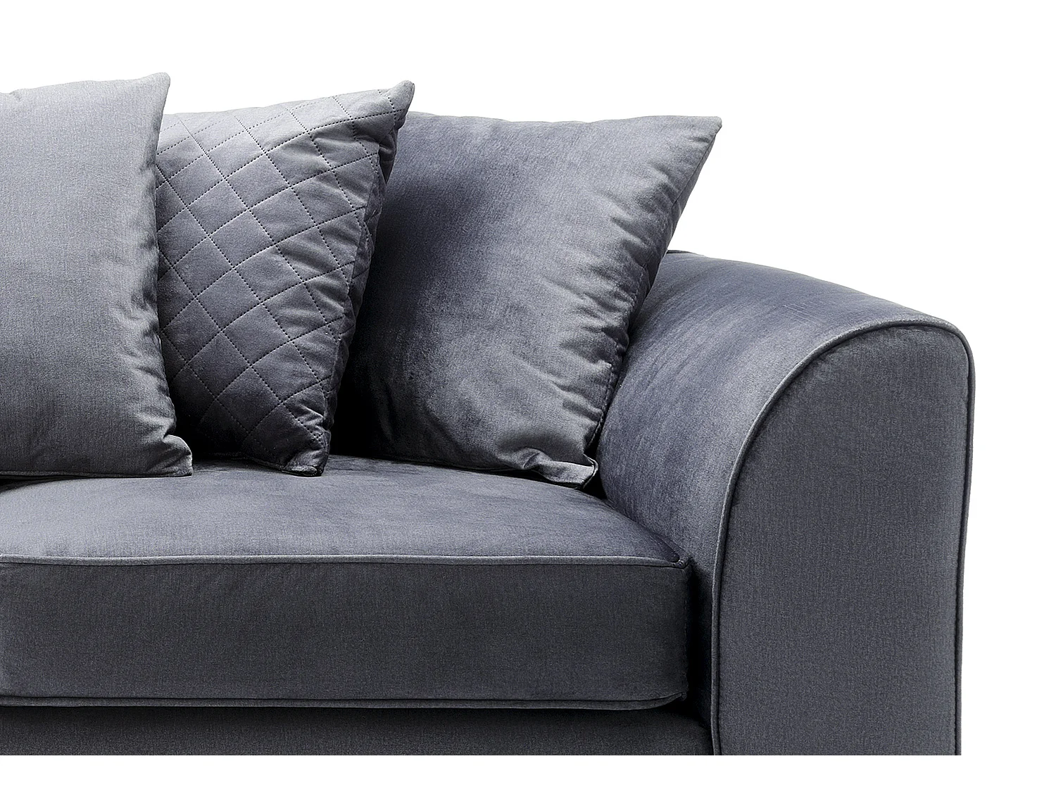 Chicago Velvet 3 Seater Sofa in Dark Grey