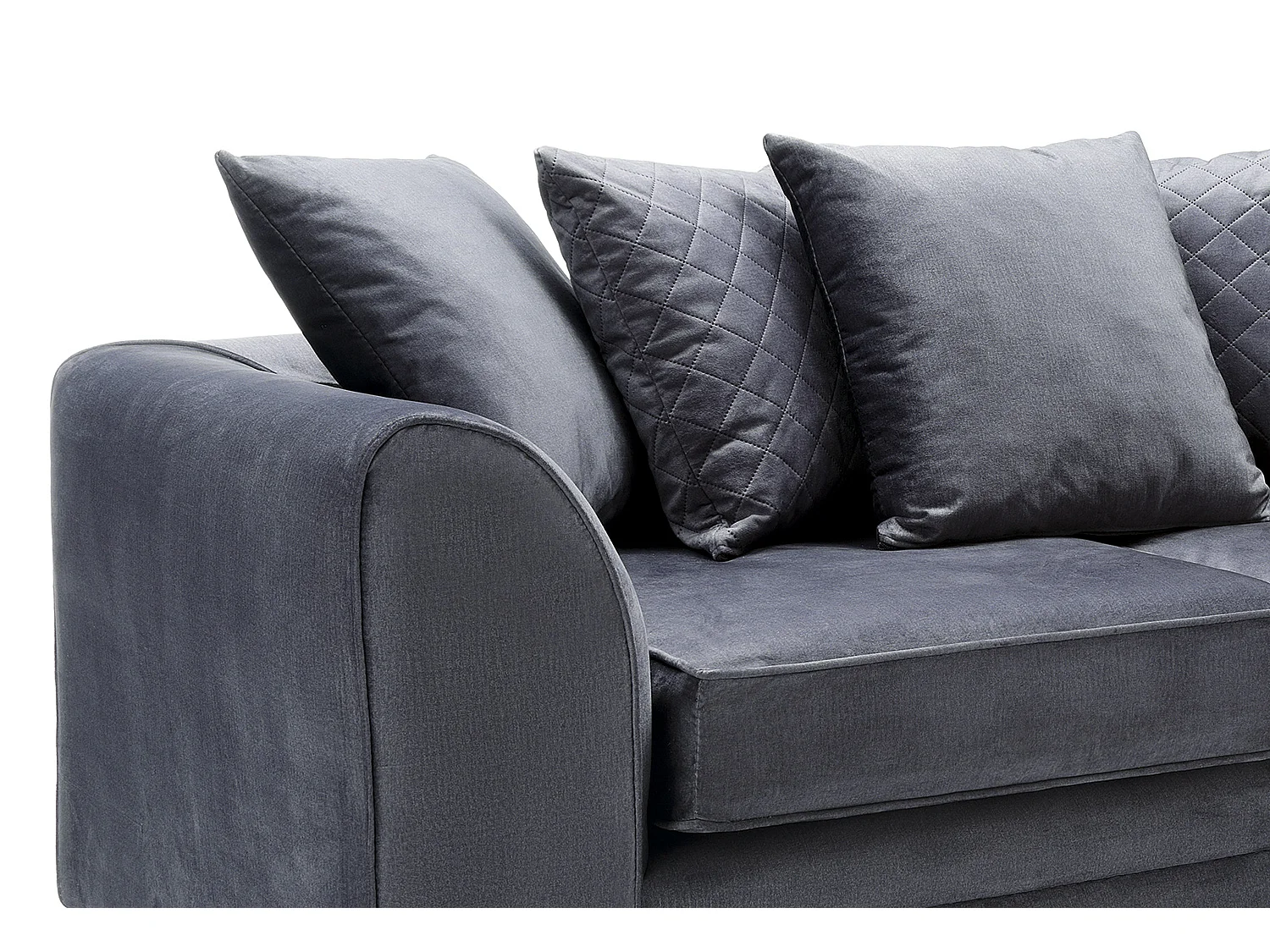 Chicago Velvet 3 Seater Sofa in Dark Grey
