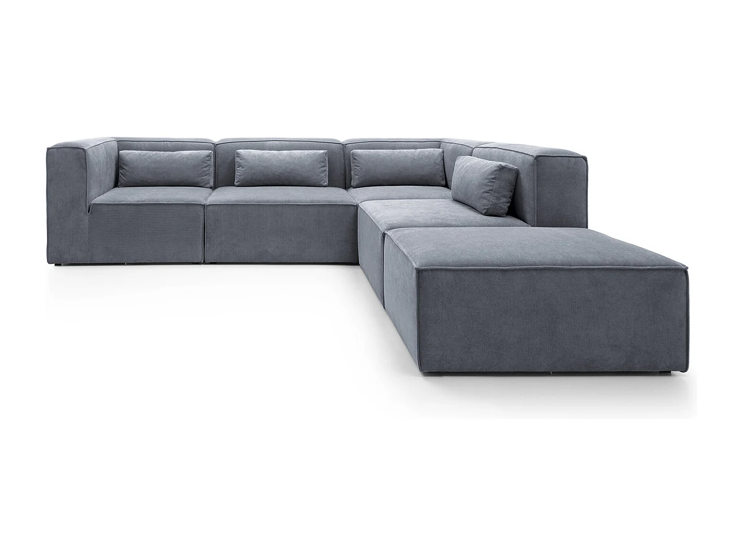Doris Reversible Large Corner Sofa in Dark Grey with High-Density Foam