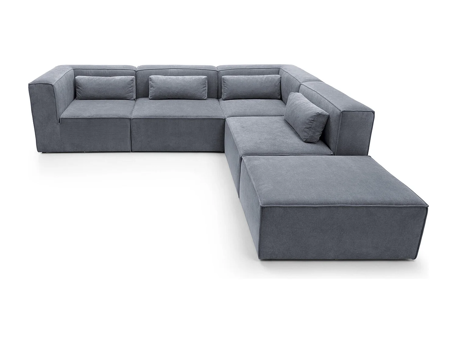 Doris Reversible Large Corner Sofa in Dark Grey with High-Density Foam