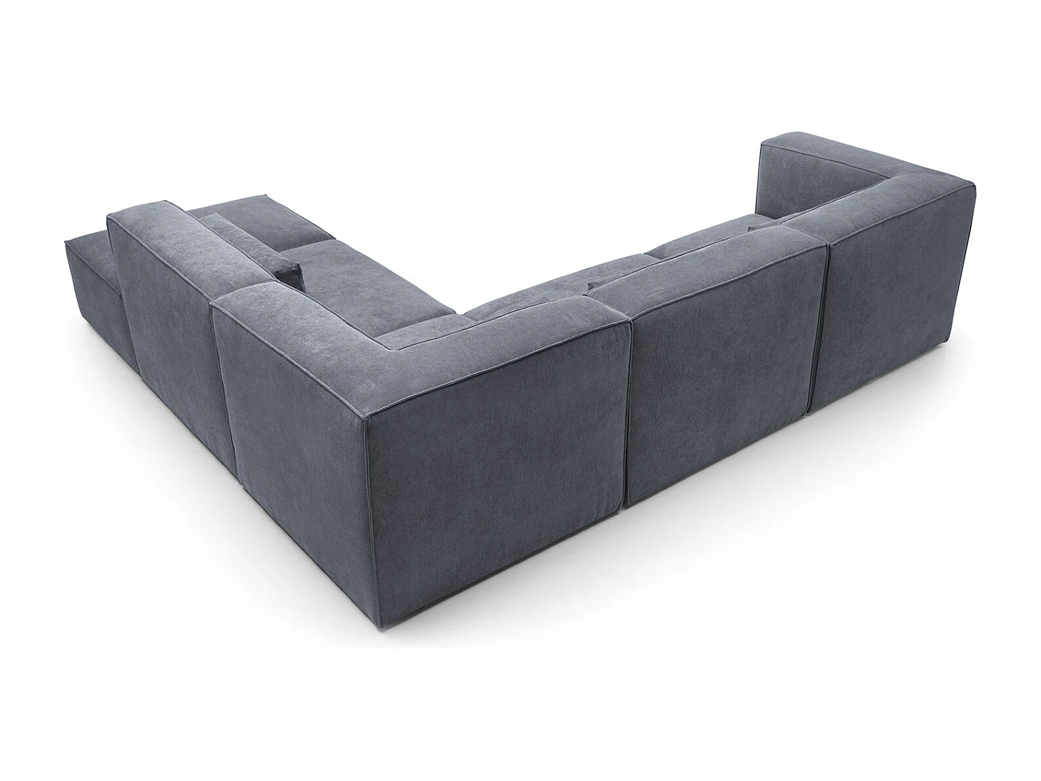 Doris Reversible Large Corner Sofa in Dark Grey with High-Density Foam