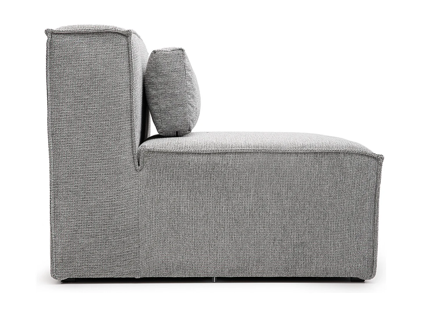 Doris Basket Weave Single Unit in Grey with Modular Comfort and Timeless Style