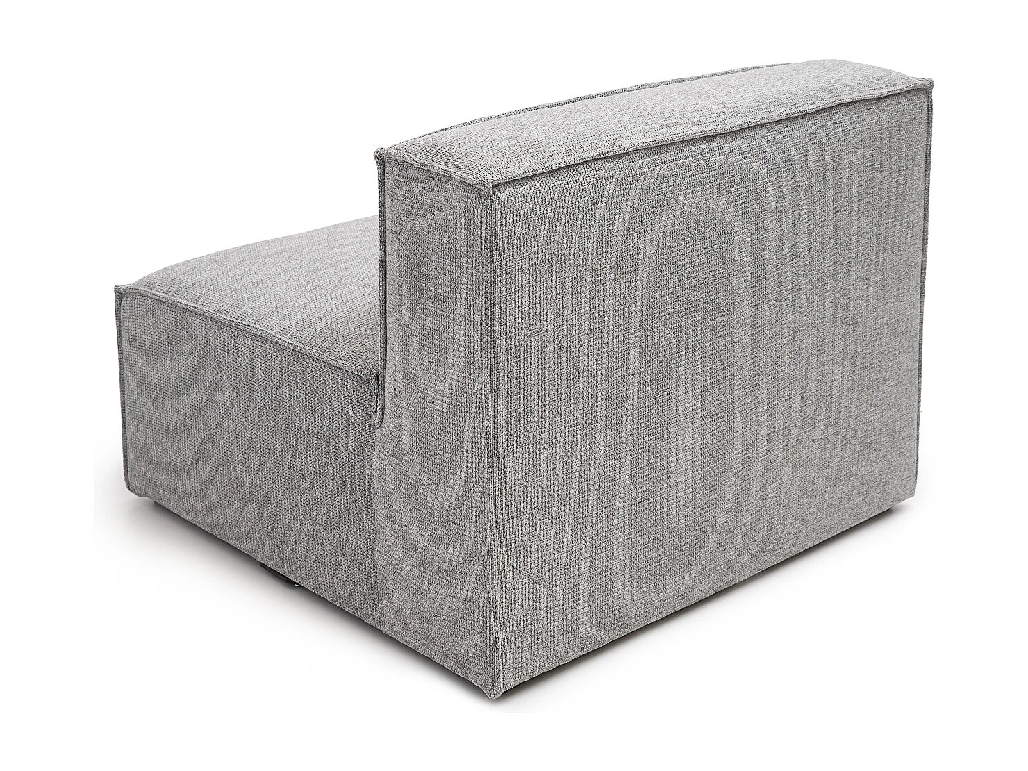 Doris Basket Weave Single Unit in Grey with Modular Comfort and Timeless Style