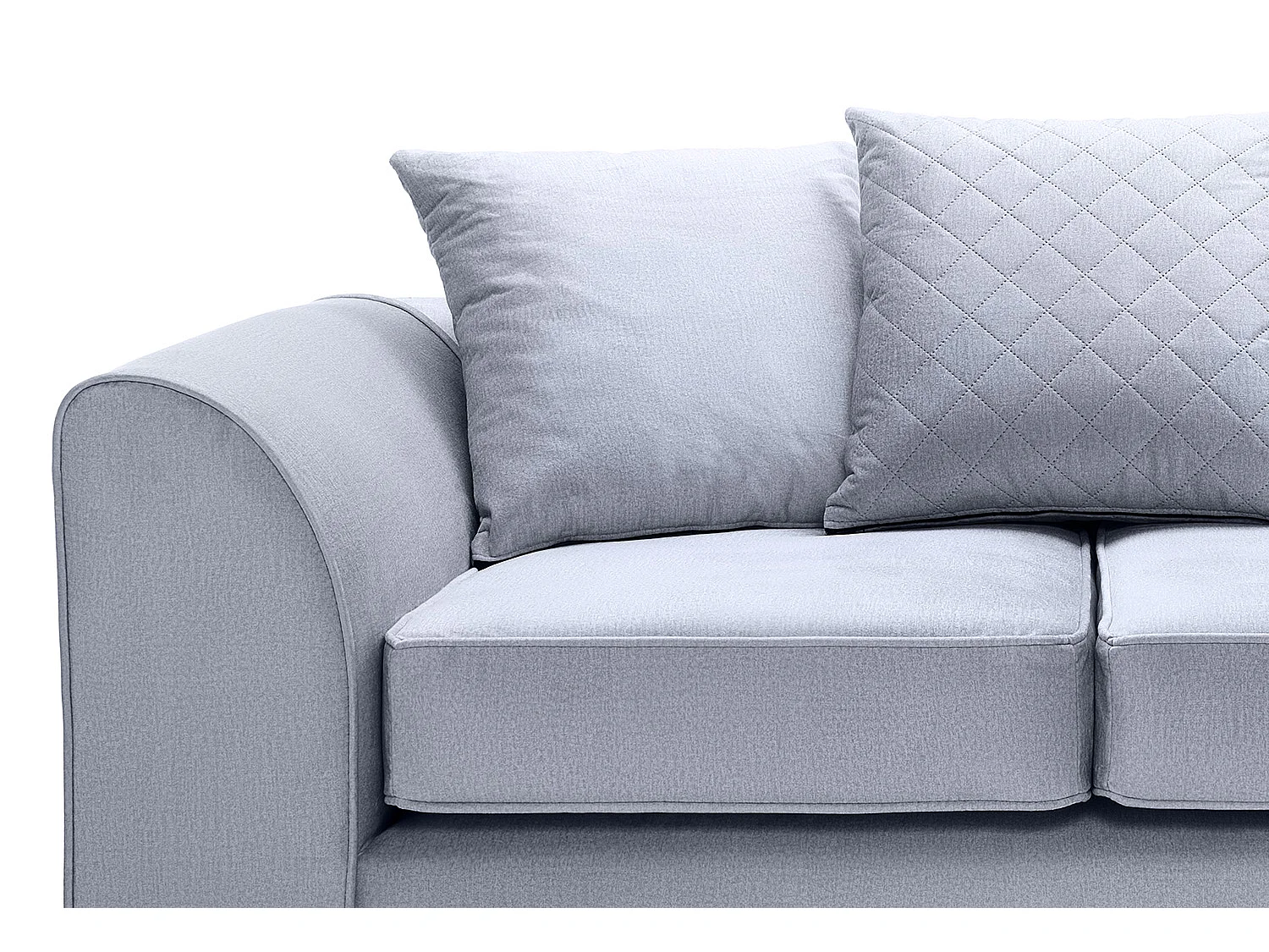 Chicago Velvet 2 Seater Sofa in Silver Blue