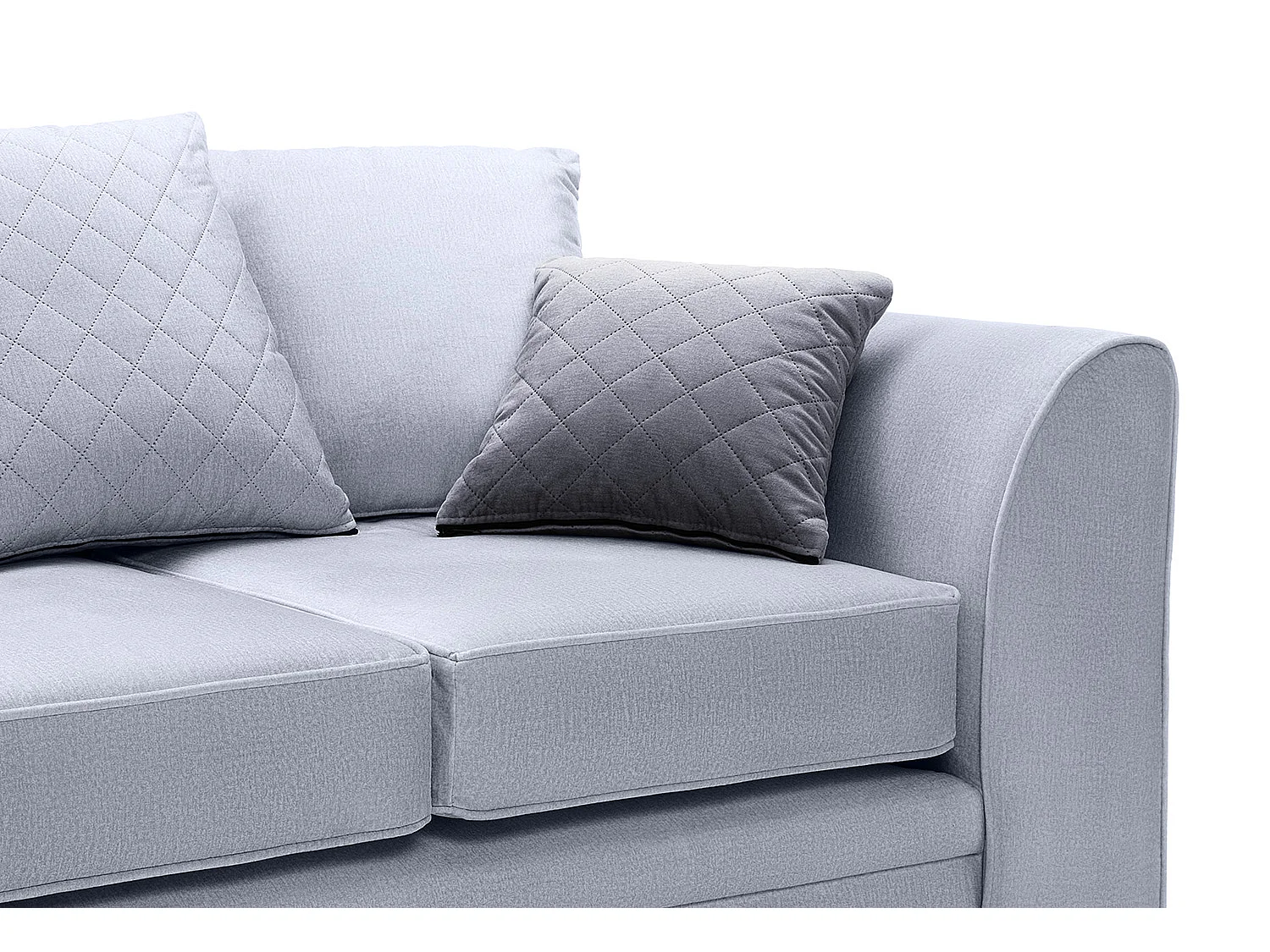 Chicago Velvet 2 Seater Sofa in Silver Blue