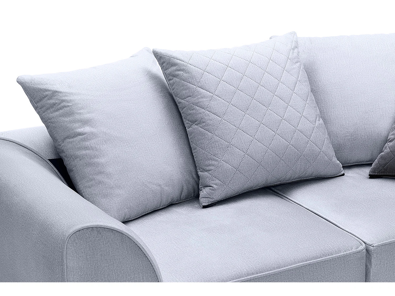 Chicago Velvet 2 Seater Sofa in Silver Blue