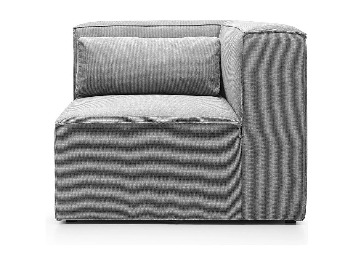 Doris Reversible Corner Unit in Light Grey with High-Density Foam