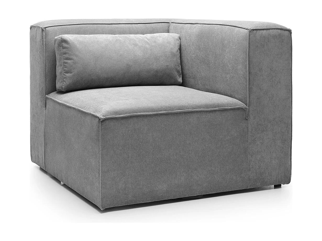 Doris Reversible Corner Unit in Light Grey with High-Density Foam