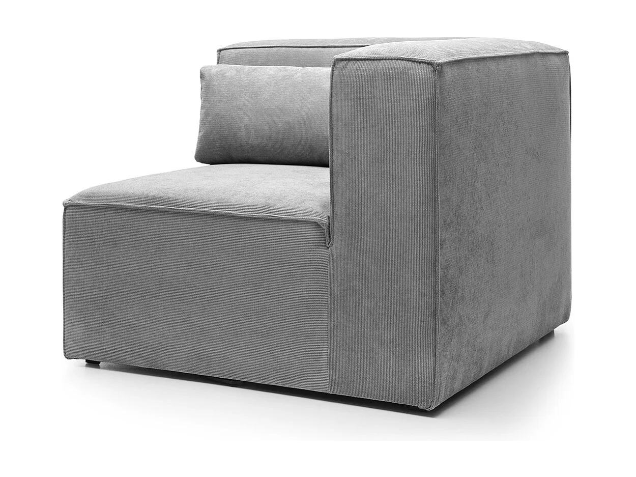 Doris Reversible Corner Unit in Light Grey with High-Density Foam