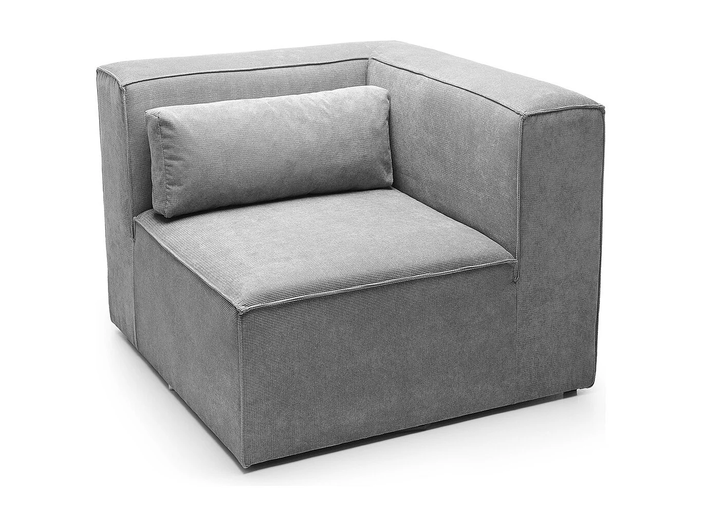 Doris Reversible Corner Unit in Light Grey with High-Density Foam