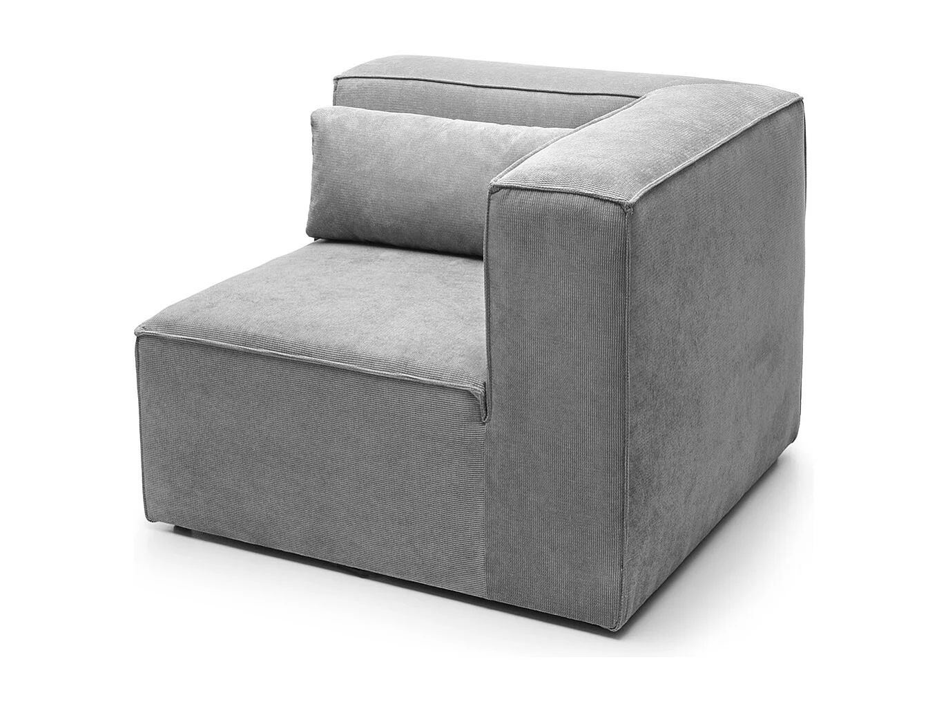 Doris Reversible Corner Unit in Light Grey with High-Density Foam