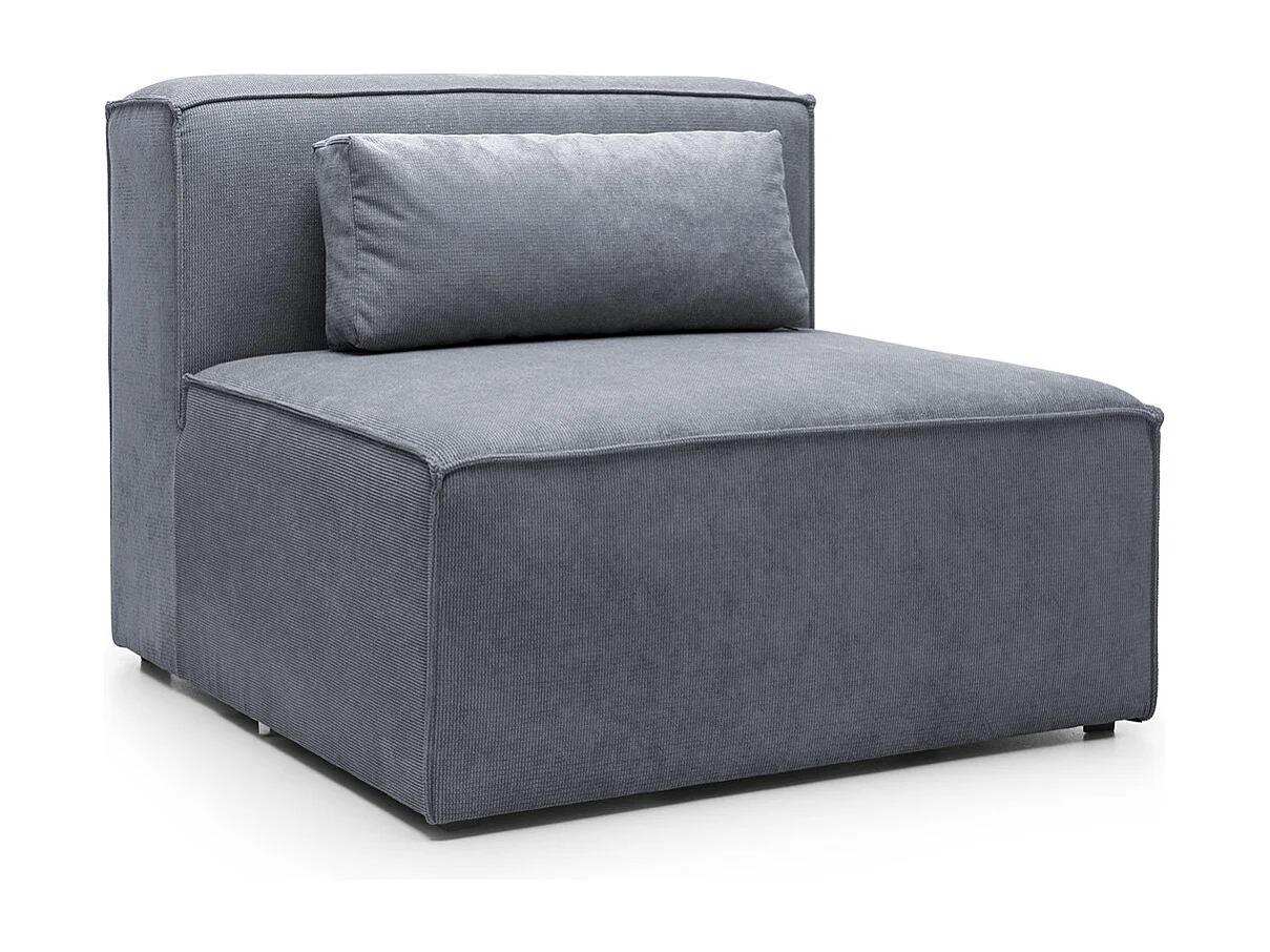 Doris Reversible Single Seat in Dark Grey with High-Density Foam