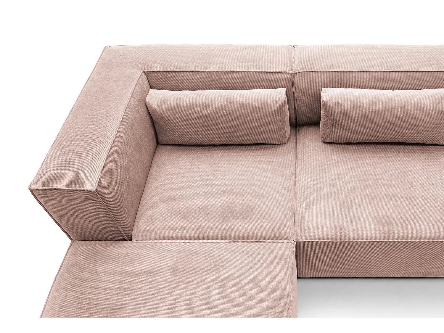 Doris Reversible Large Corner Sofa in Pink with High-Density Foam