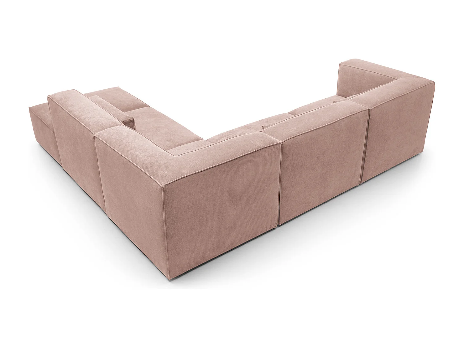 Doris Reversible Large Corner Sofa in Pink with High-Density Foam