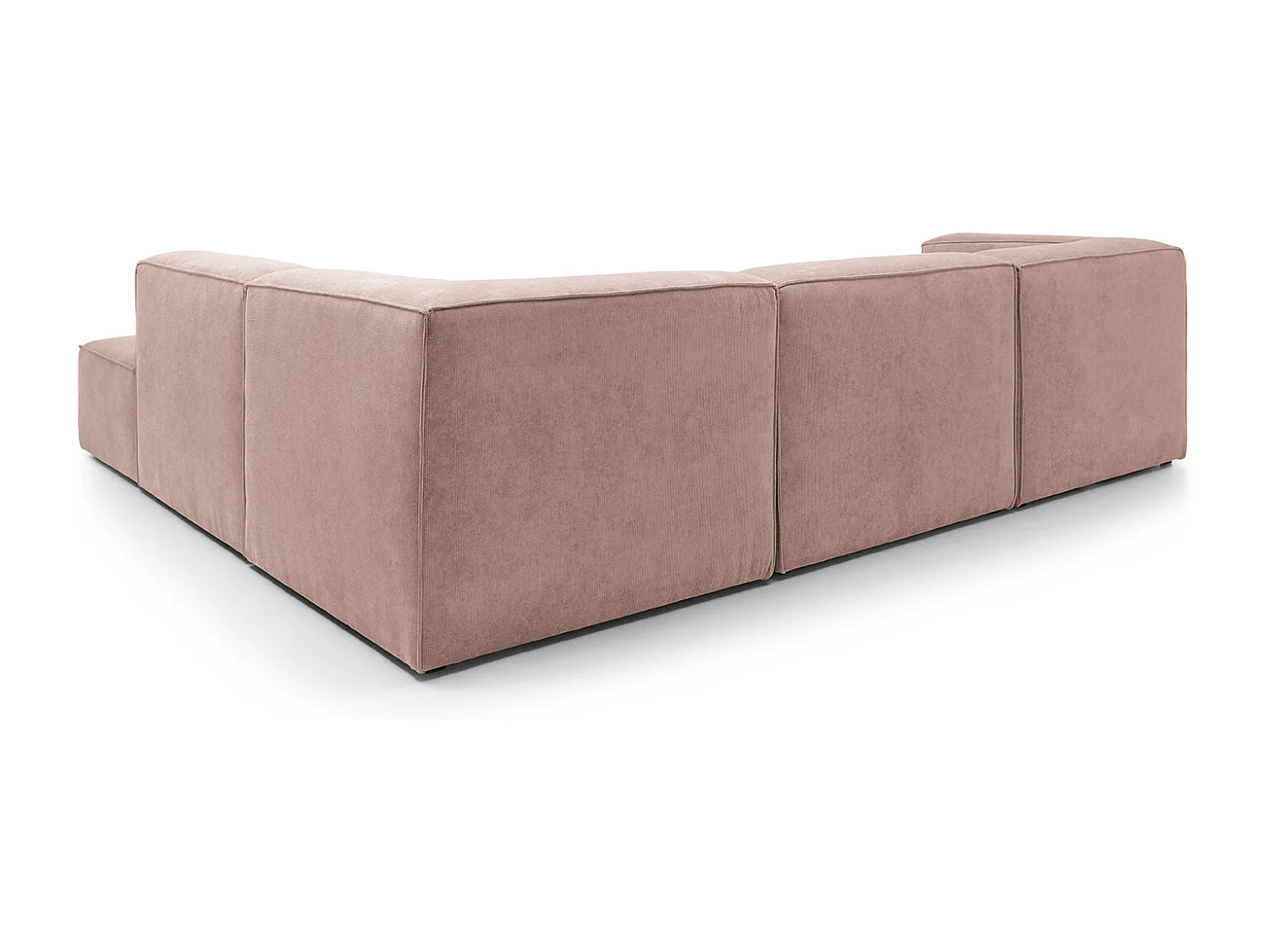Doris Reversible Large Corner Sofa in Pink with High-Density Foam