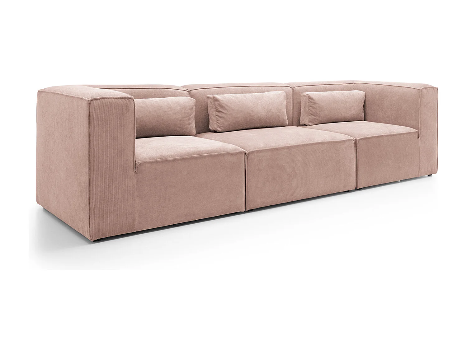 Doris Reversible 4 Seater Sofa in Pink with High-Density Foam