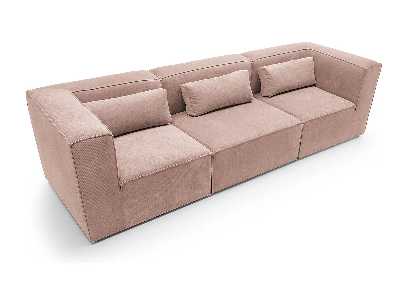 Doris Reversible 4 Seater Sofa in Pink with High-Density Foam