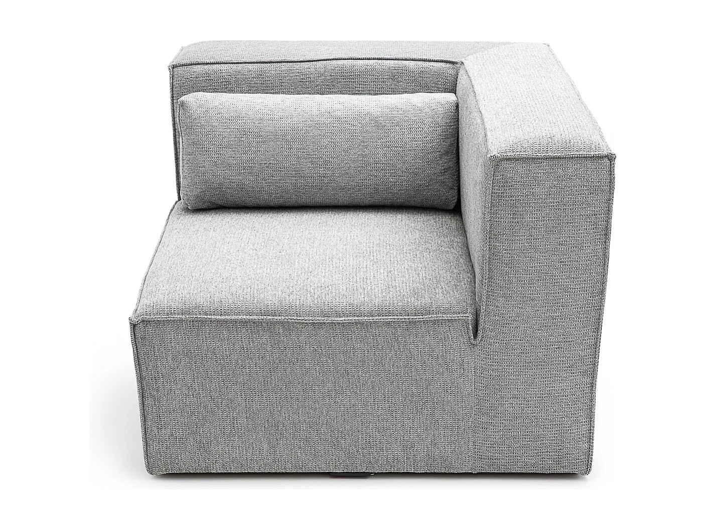 Doris Basket Weave Corner Unit in Grey with Modular Comfort and Timeless Style