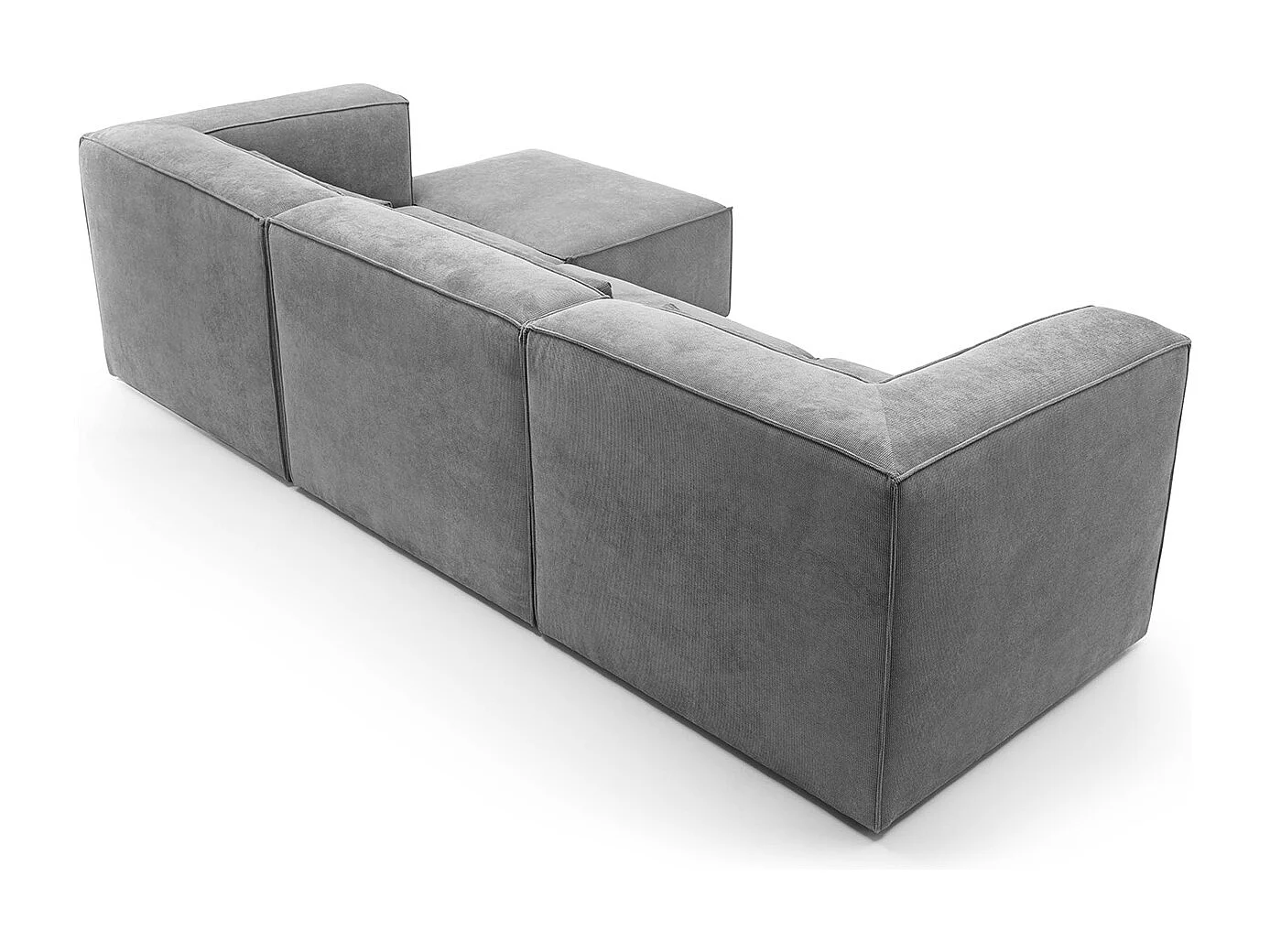 Doris Reversible Corner Sofa in Light Grey with High-Density Foam