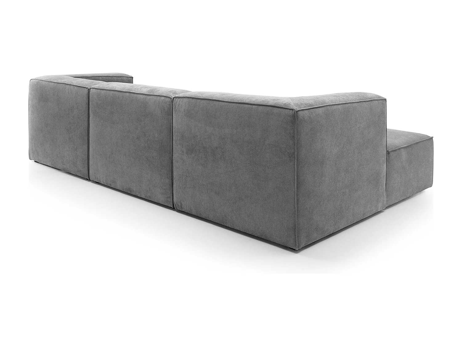 Doris Reversible Corner Sofa in Light Grey with High-Density Foam