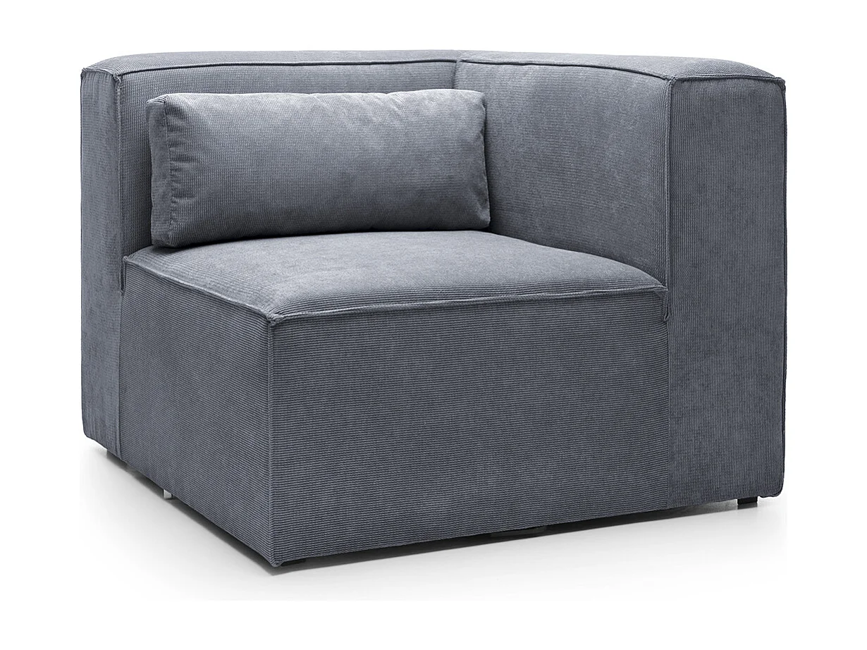 Doris Reversible Corner Unit in Dark Grey with High-Density Foam