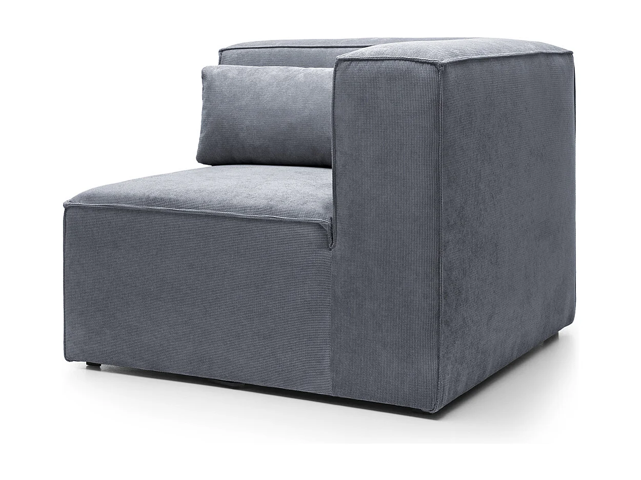 Doris Reversible Corner Unit in Dark Grey with High-Density Foam