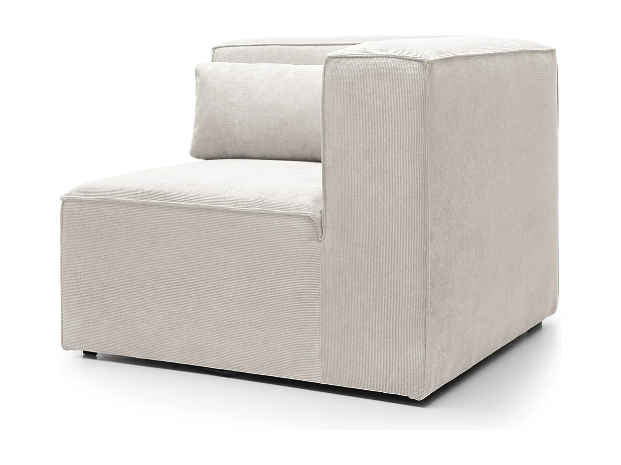 Doris Reversible Corner Unit in White with High-Density Foam