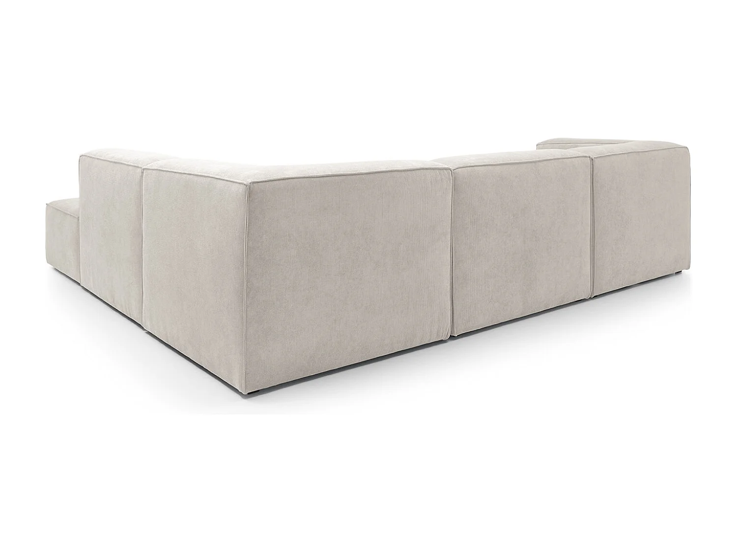 Doris Reversible Large Corner Sofa in White with High-Density Foam