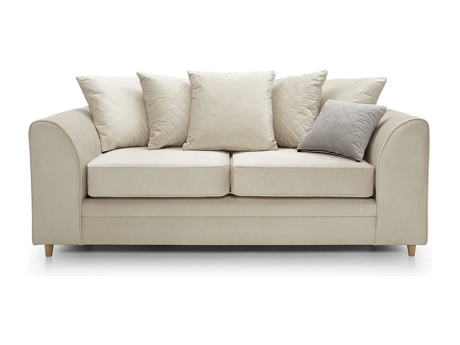 Chicago Velvet 3 Seater Sofa in Cream