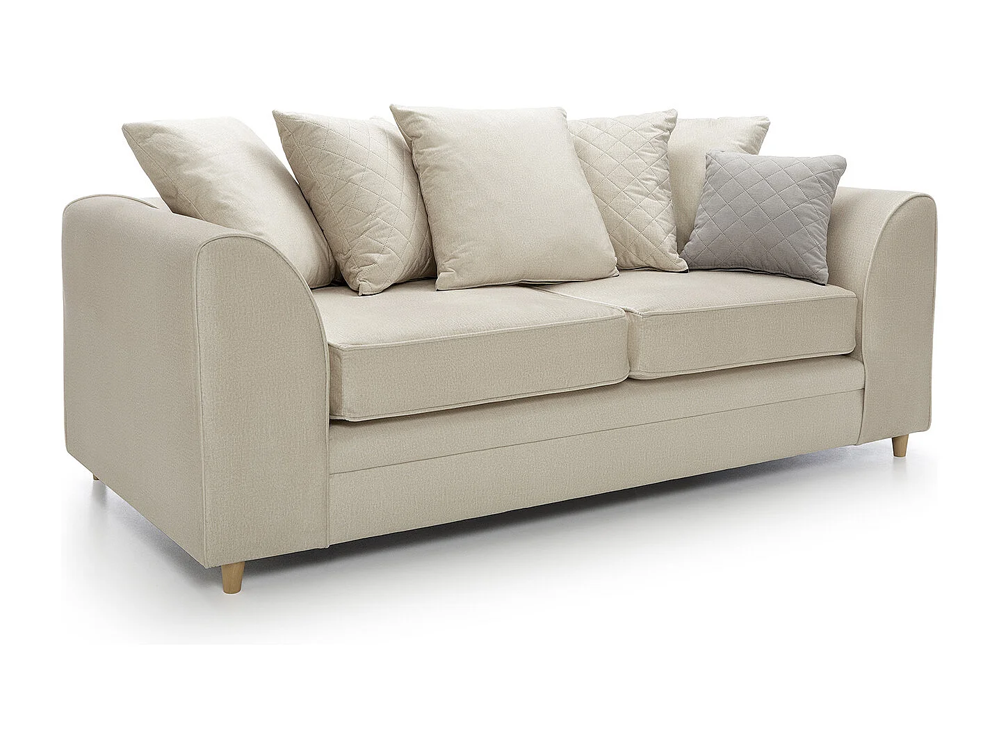 Chicago Velvet 3 Seater Sofa in Cream
