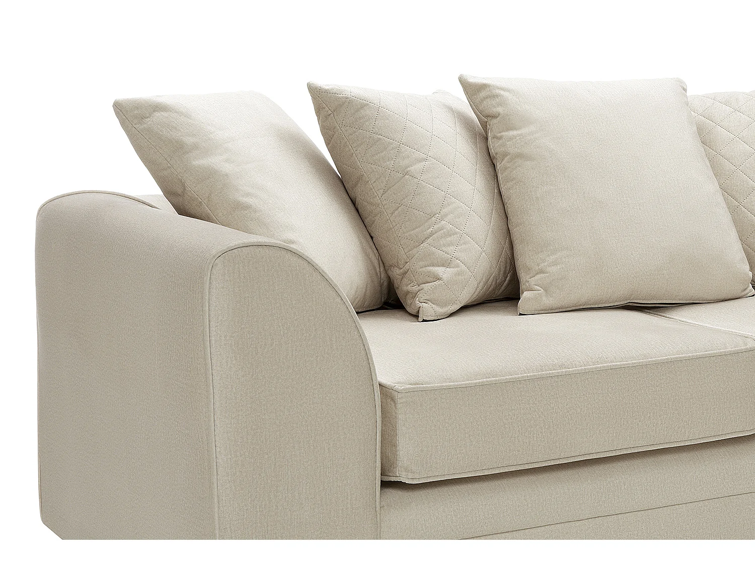 Chicago Velvet 3 Seater Sofa in Cream