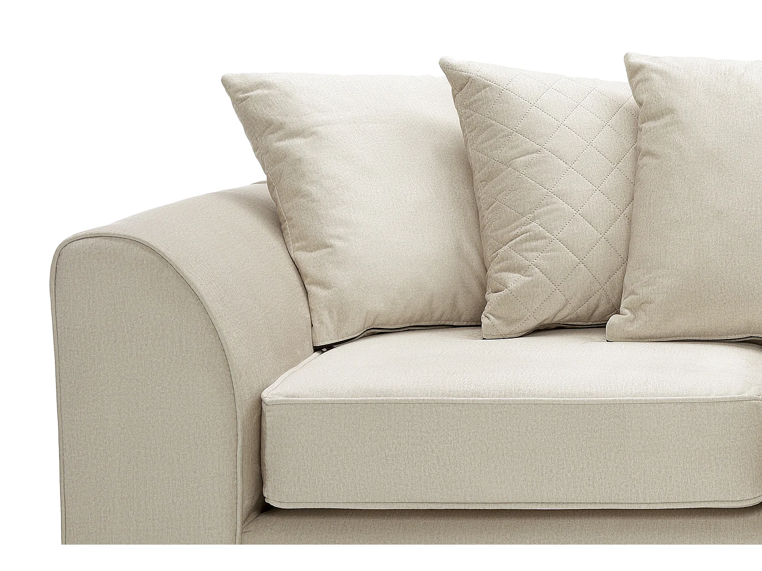 Chicago Velvet 3 Seater Sofa in Cream