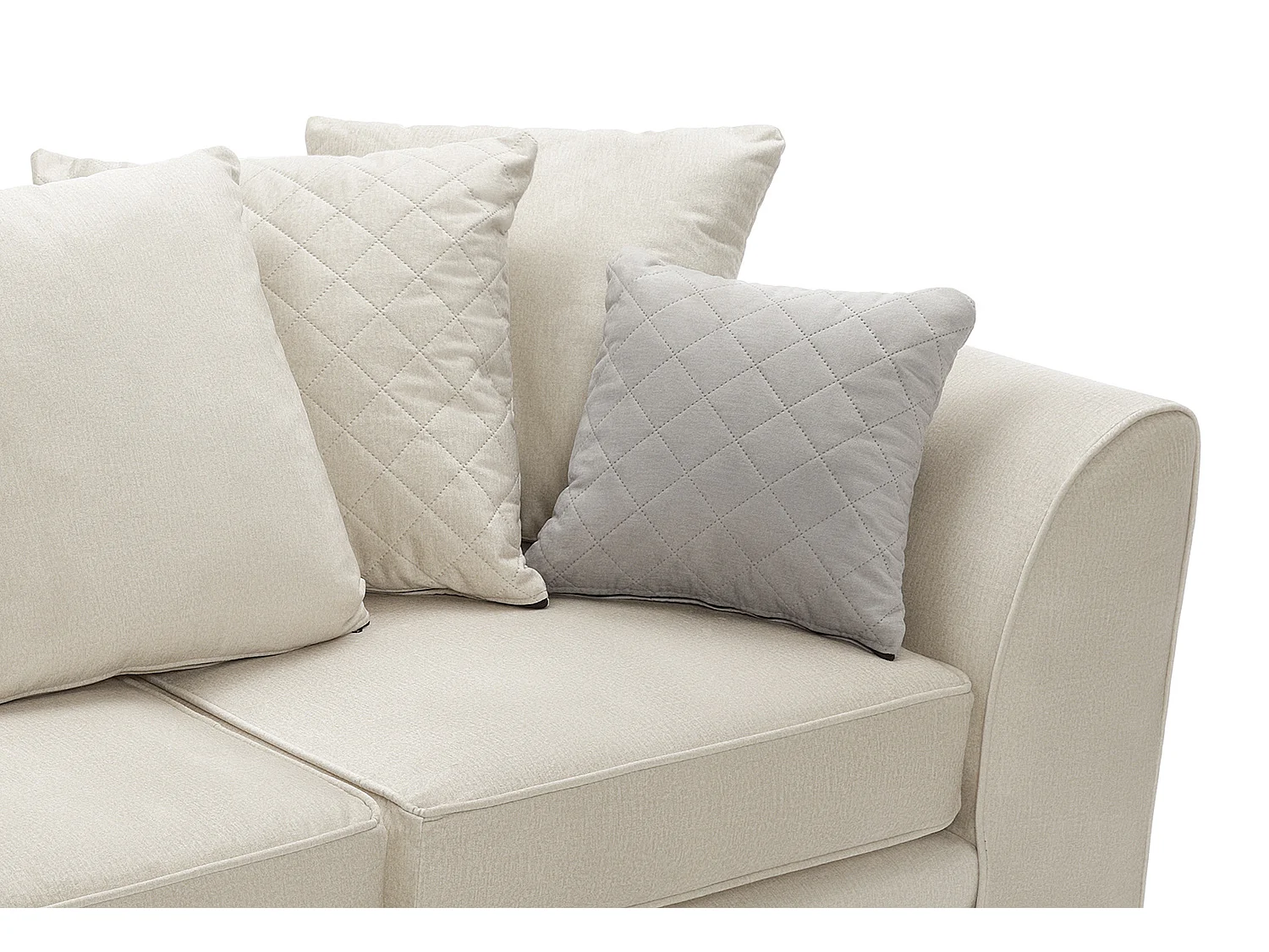 Chicago Velvet 3 Seater Sofa in Cream