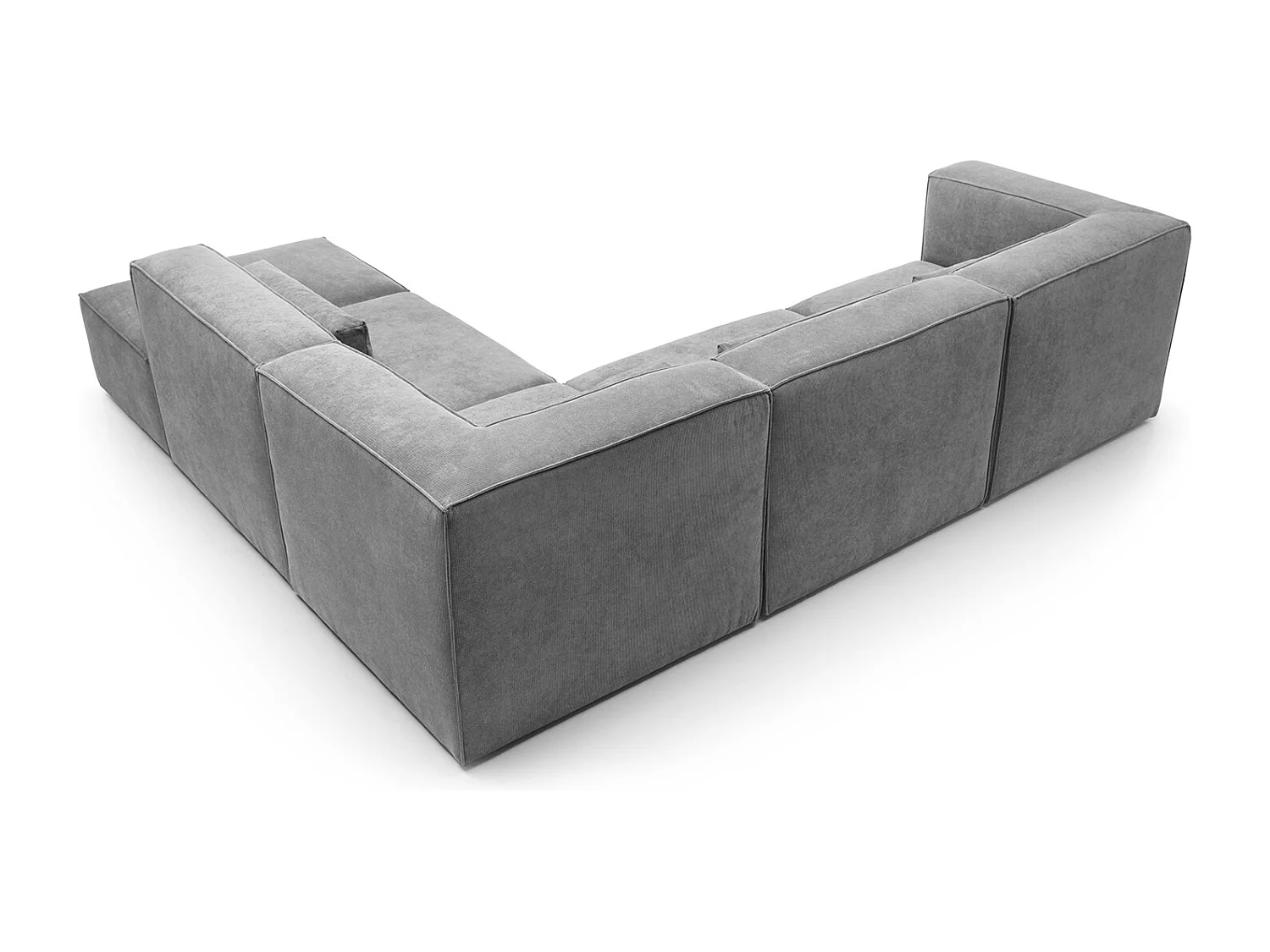 Doris Reversible Large Corner Sofa in Light Grey with High-Density Foam