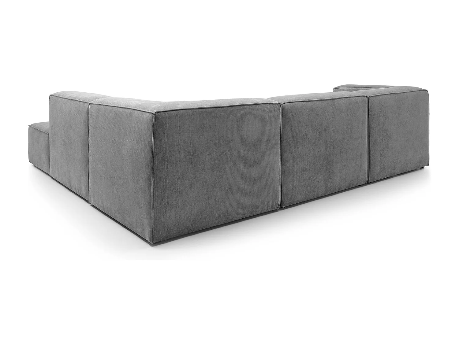 Doris Reversible Large Corner Sofa in Light Grey with High-Density Foam