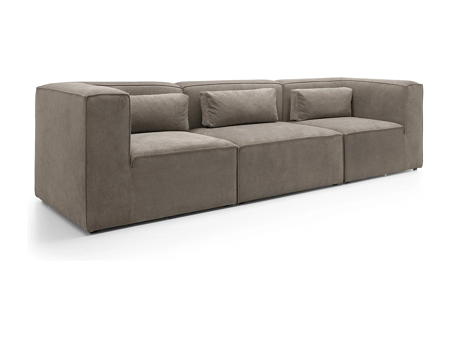 Doris Reversible 4 Seater Sofa in Brown with High-Density Foam