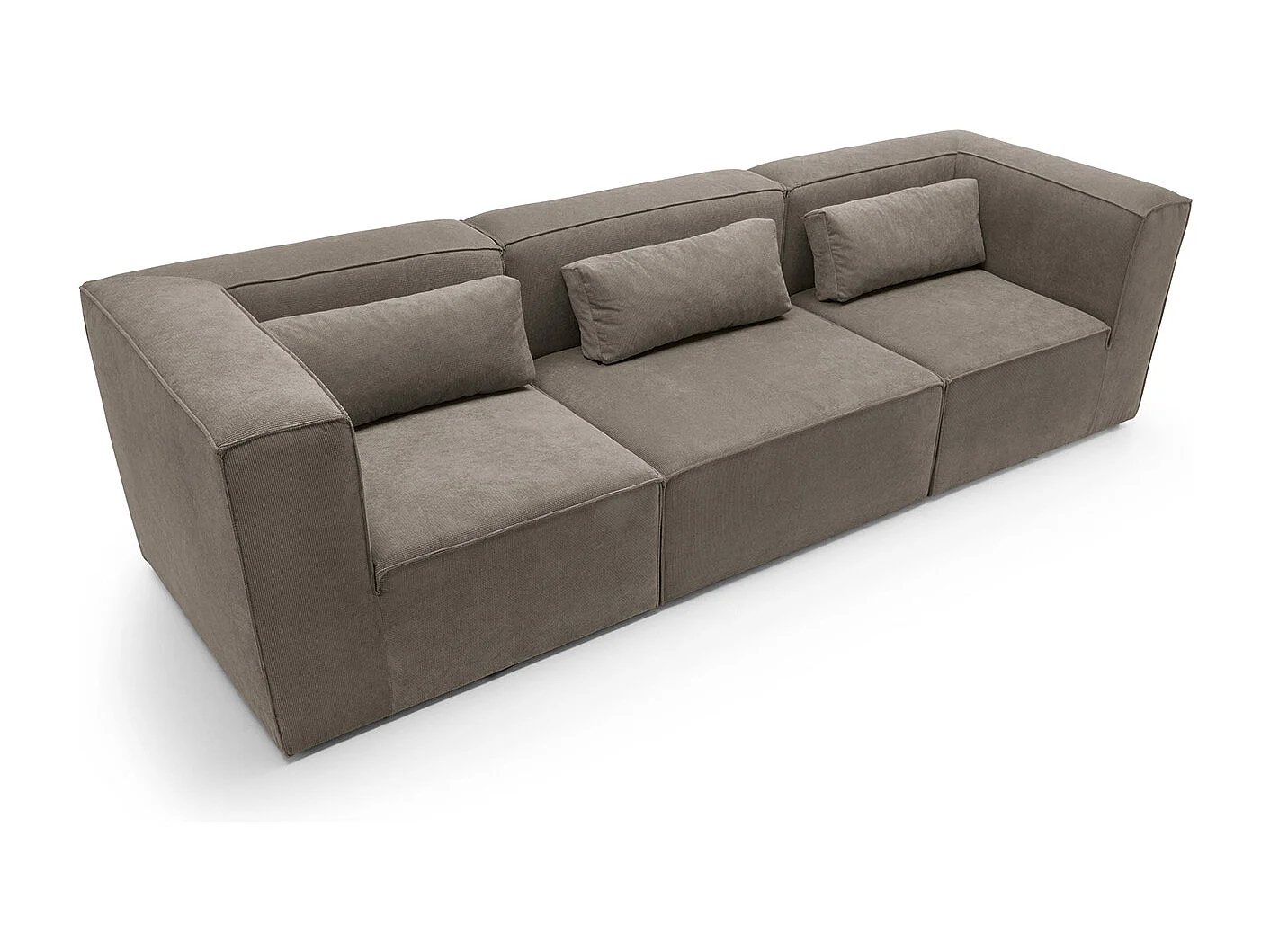 Doris Reversible 4 Seater Sofa in Brown with High-Density Foam