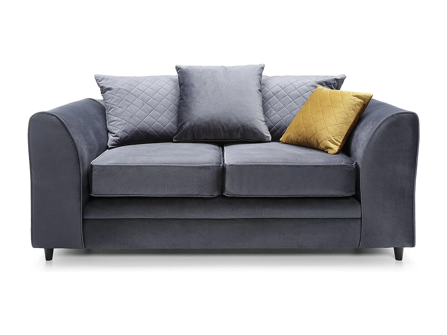 Chicago Velvet 2 Seater Sofa in Dark Grey