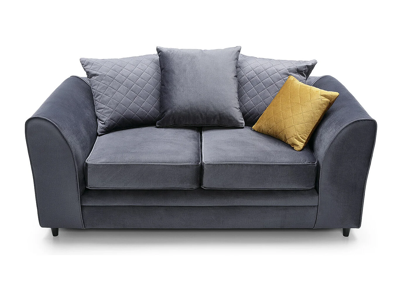 Chicago Velvet 2 Seater Sofa in Dark Grey