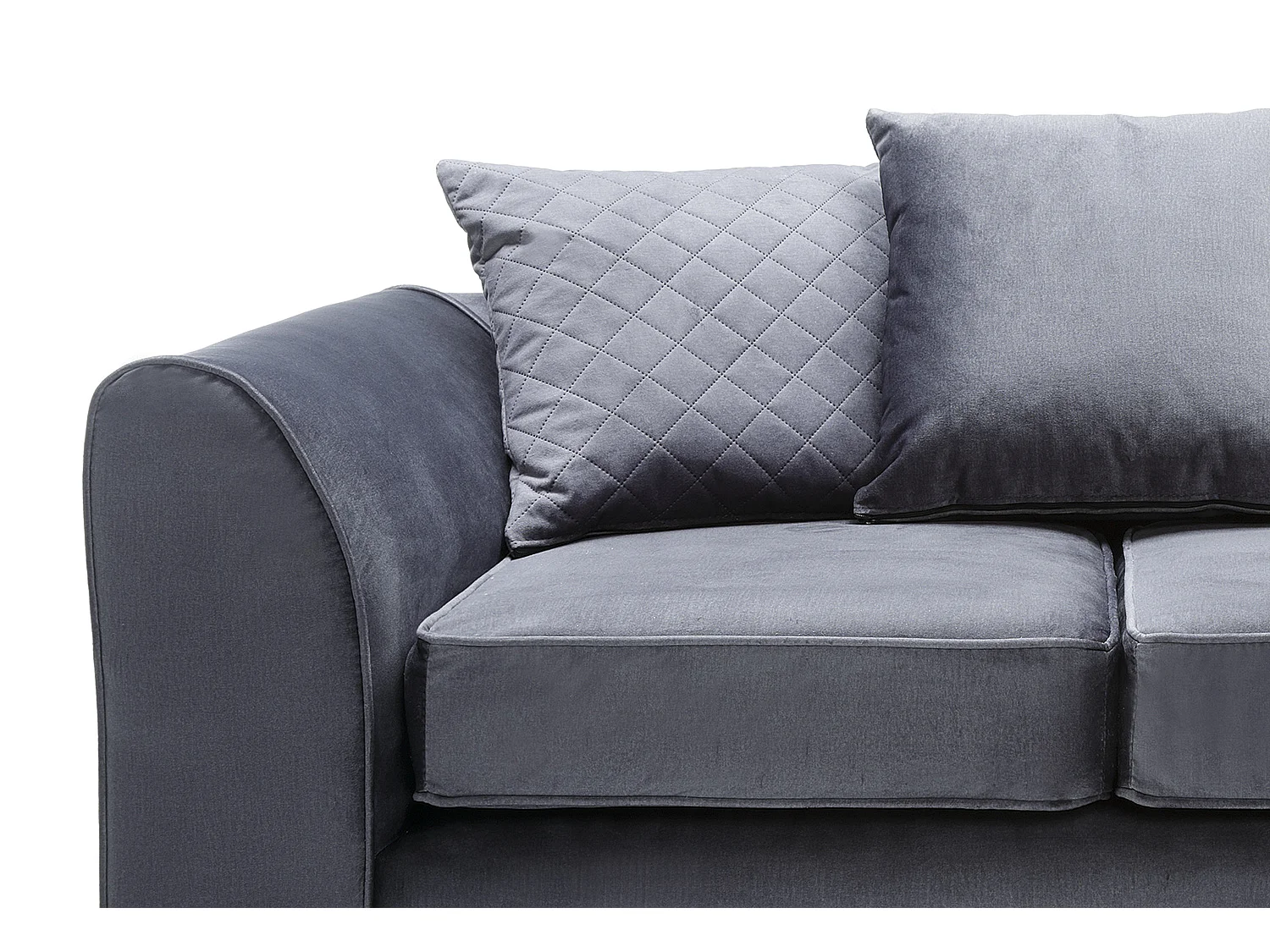 Chicago Velvet 2 Seater Sofa in Dark Grey