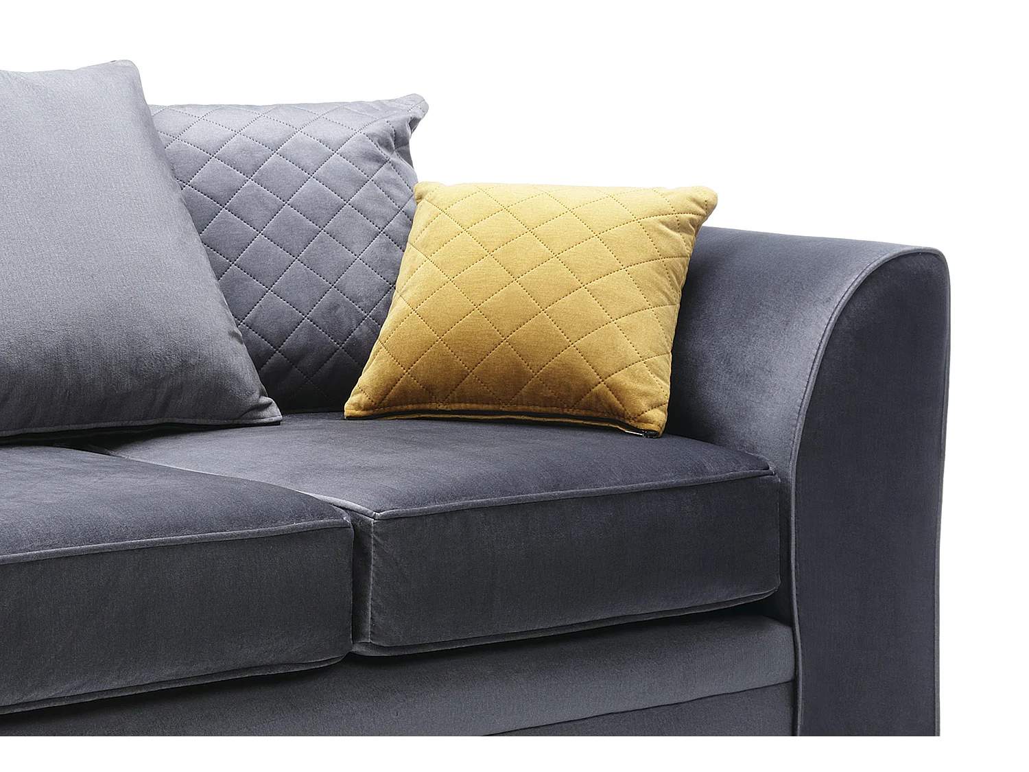 Chicago Velvet 2 Seater Sofa in Dark Grey