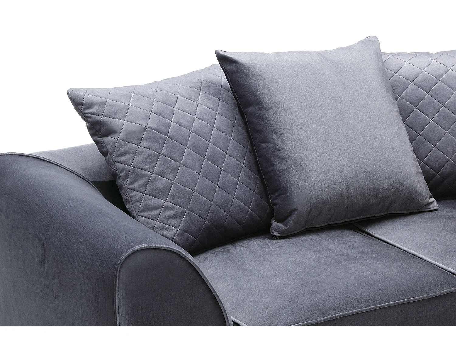 Chicago Velvet 2 Seater Sofa in Dark Grey