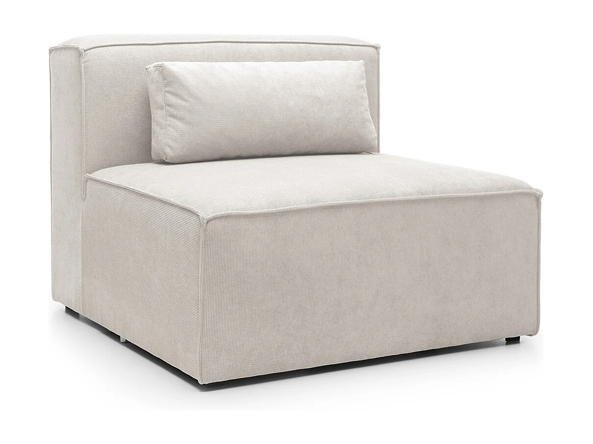 Doris Reversible Single Seat in White with High-Density Foam